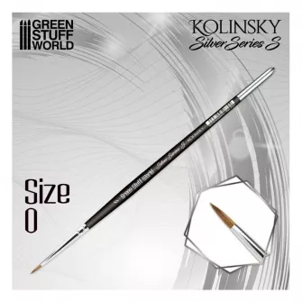 Warhammer pribor i oprema - Kolinsky Brush size #0 - SILVER SERIE (S-type)