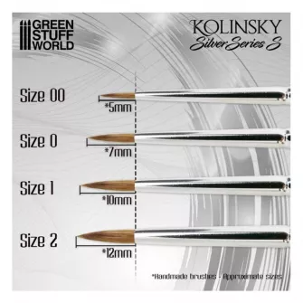 Warhammer pribor i oprema - Kolinsky Brush size #0 - SILVER SERIE (S-type)