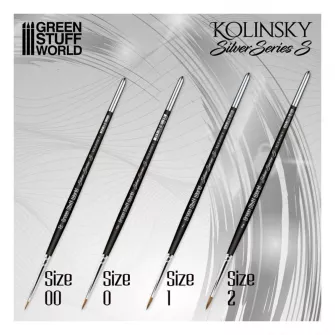 Warhammer pribor i oprema - Kolinsky Brushes - SHORT SILVER (SERIE-S) PACK x4