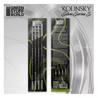 Warhammer pribor i oprema - Kolinsky Brushes - SHORT SILVER (SERIE-S) PACK x4