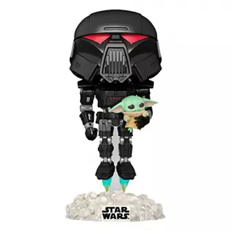 Funko POP! Figure - Funko Pop Star Wars: The Mandalorian Dark Trooper With Grogu