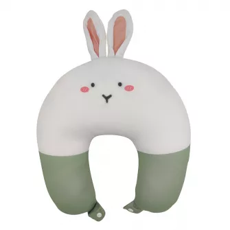 Jastuci za putovanja - 2 in 1 Pillow Green Rabbit