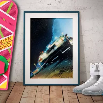 Merchandise razno - Back To The Future Art Print DeLorean Limited Edition (42x30cm)