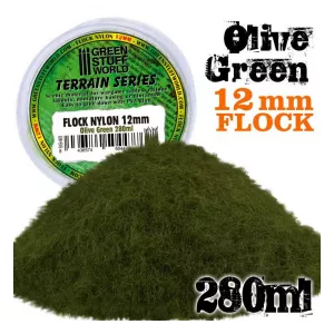Warhammer pribor i oprema - Flock Nylon Olive Green 12mm - 280ml