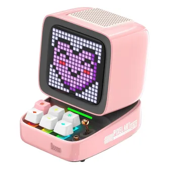 Bluetooth zvučnici - Ditoo-Pro Retro Pixel Art Bluetooth Speaker PINK