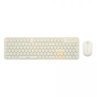 Kancelarijske tastature - MOFII WL HONEY COMB set tastatura i miš u ŽUTO/BELOJ boji