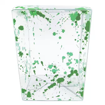 Kutije za figure - Clear Green Splatter 4'' Pop Protector With Film On It With Soft Crease Line And Automatic Bot Lock