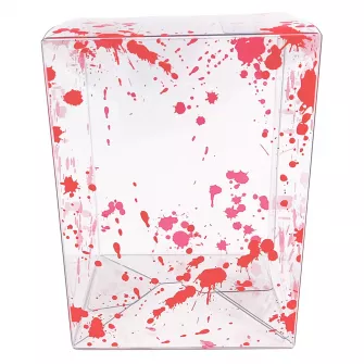 Kutije za figure - Clear Red Splatter 4'' Pop Protector With Film On It With Soft Crease Line And Automatic Bot Lock
