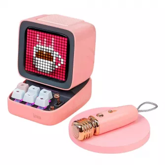 Karaoke zvučnici - Ditoo-Mic Mini Karaoke Machine Pixel Art Bluetooth Speaker PINK