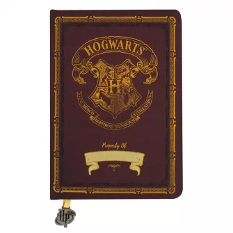 Notesi i olovke - Harry Potter A5 Chunky Foil Niotebook - Burgundy Hogwarts Crest