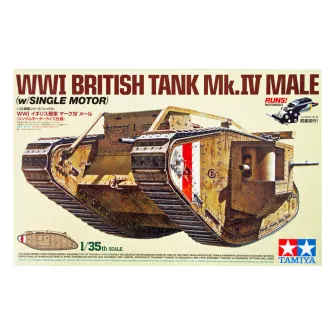 Plastične makete - 1:35 WWI British Tank Mk. IV Male (Single Motor + Figures)