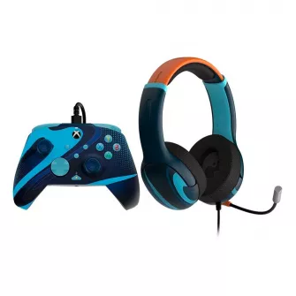 Gejmpedi - XBX Rematch Wired Controller + Airlite Wired Headset Bundle - Blue Tide