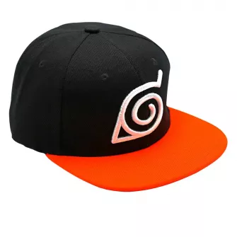 Kačketi i kape - Naruto Shippuden - Black & Orange Konoha Snapback Cap