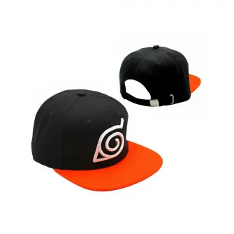 Kačketi i kape - Naruto Shippuden - Black & Orange Konoha Snapback Cap