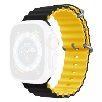 Narukvice za pametne satove - Smart Watch Ocean Strap 44/45/49mm Black/Yellow