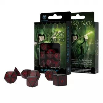 Merchandise razno - Elvish Black & red Dice Set