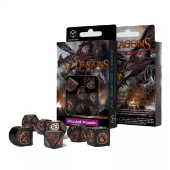 Merchandise razno - Dragons Modern Dice Set: Obsidian