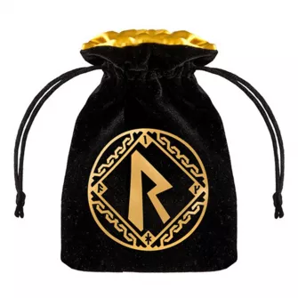 Merchandise razno - Runic Black & golden Velour Dice Bag