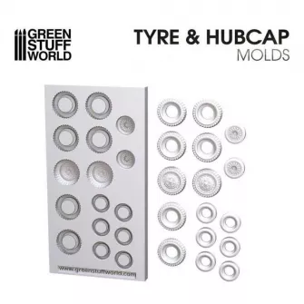 Warhammer pribor i oprema - Tyre and hubcap Texture Silicone Stamp