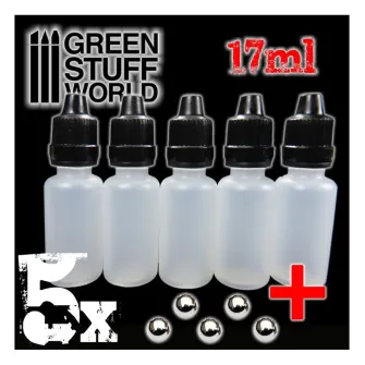 Warhammer pribor i oprema - 17ml Empty Paint Pots+balls - 5 pc
