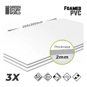 Foamed PVC 2mm - 200x300mm