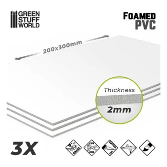 Warhammer pribor i oprema - Foamed PVC 2mm - 200x300mm