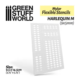 Warhammer pribor i oprema - Flexible Stencils HARLEQUIN M (9x5mm)