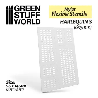 Warhammer pribor i oprema - Flexible Stencils HARLEQUIN S (6x3mm)