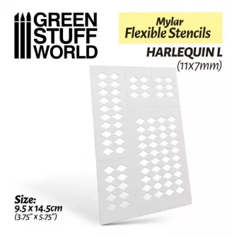 Warhammer pribor i oprema - Flexible Stencils HARLEQUIN L (11x7mm)