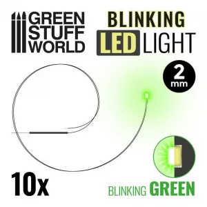 Micro LEDs - BLINKING Green - 2mm (0805 SMD)