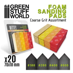 FOAM Sanding Pads - COARSE GRIT ASSORTMENT (pack x20)