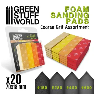 Warhammer pribor i oprema - FOAM Sanding Pads - COARSE GRIT ASSORTMENT (pack x20)