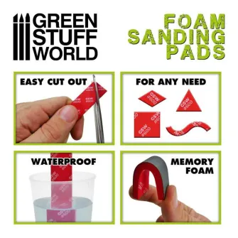 Warhammer pribor i oprema - FOAM Sanding Pads - COARSE GRIT ASSORTMENT (pack x20)