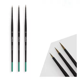 Warhammer pribor i oprema - PRO MODELER. DEFINITION SET - NATURAL HAIR (SIZES 4/0, 3/0 & 2/0)