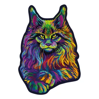 Društvene igre - Rainbow Wild Cat Wooden Puzzle M (140 Pieces)