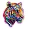 Colorful Tiger Wooden Puzzle M (150 Pieces)