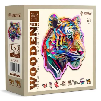 Društvene igre - Colorful Tiger Wooden Puzzle M (150 Pieces)