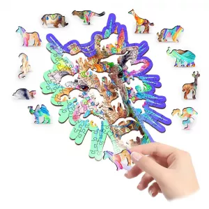 Natty Giraffe Wooden Puzzle M (150 Pieces)