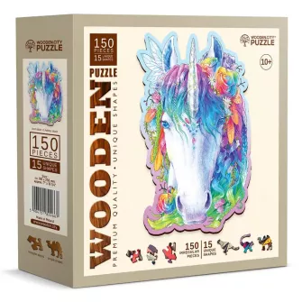 Društvene igre - Stylish Unicorn Wooden Puzzle M (150 Pieces)