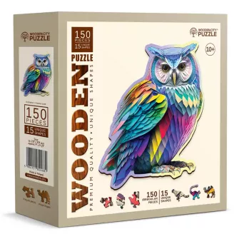 Društvene igre - Trendy Owl Wooden Puzzle M (150 Pieces)