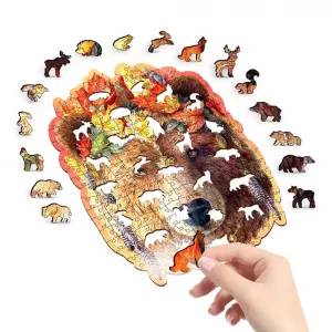 Stylish Bear Wooden Puzzle L (250 Pieces)