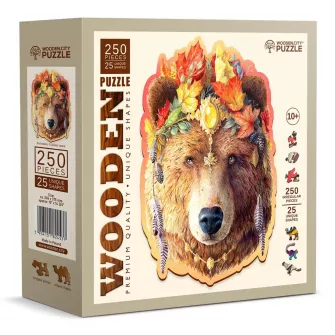 Društvene igre - Stylish Bear Wooden Puzzle L (250 Pieces)