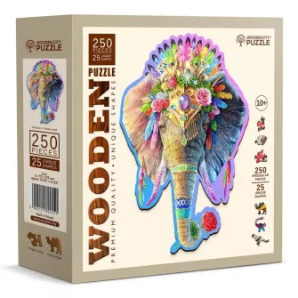 Društvene igre - Elegant Elephant Wooden Puzzle L (250 Pieces)