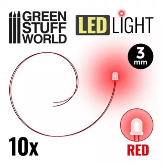 Warhammer pribor i oprema - DIP Leds - Red - 3mm (pack x10)