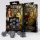 Steampunk Clockwork Black & White Dice Set