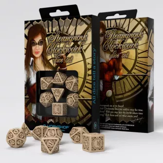 Merchandise razno - Steampunk Clockwork Beige & brown Dice Set