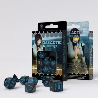 Merchandise razno - Galactic Black & blue Dice Set
