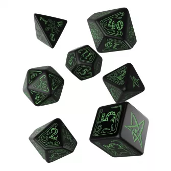 Merchandise razno - Call of Cthulhu Black & green Dice Set