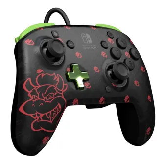 Gejmpedi - Nintendo Switch Rematch Wired Controller - Bowser Glow In The Dark