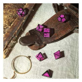 Merchandise razno - Call of Cthulhu 7th Edition - Black & Magenta Dice Set